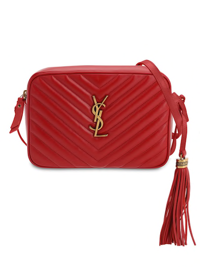 YSL Yves SAINT LAURENT BOLSO CÁMARA LOU DE PIEL CON MONOGRAMA