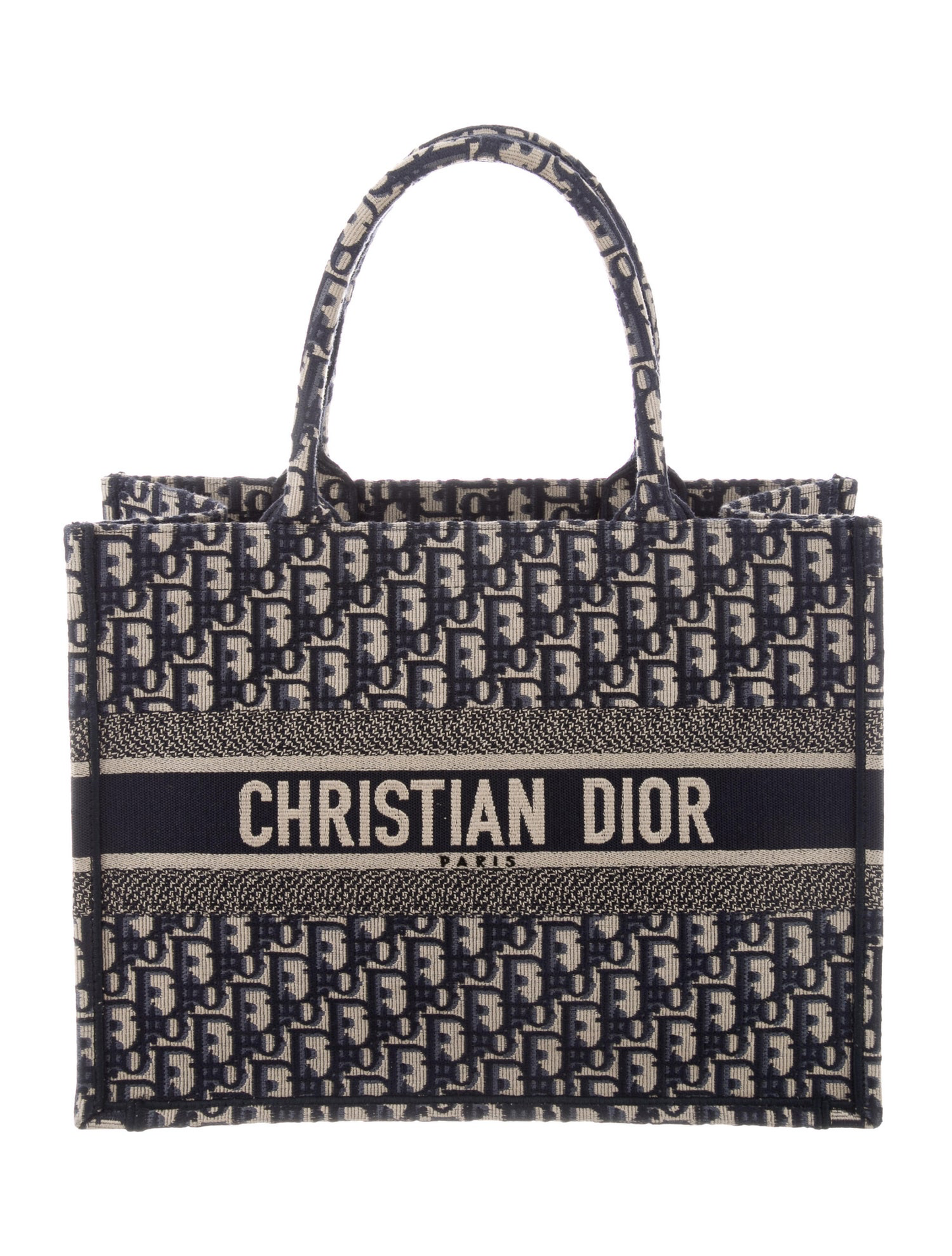 PETIT CHRISTIAN DIOR Oblique Book Tote Bleu Multicolore