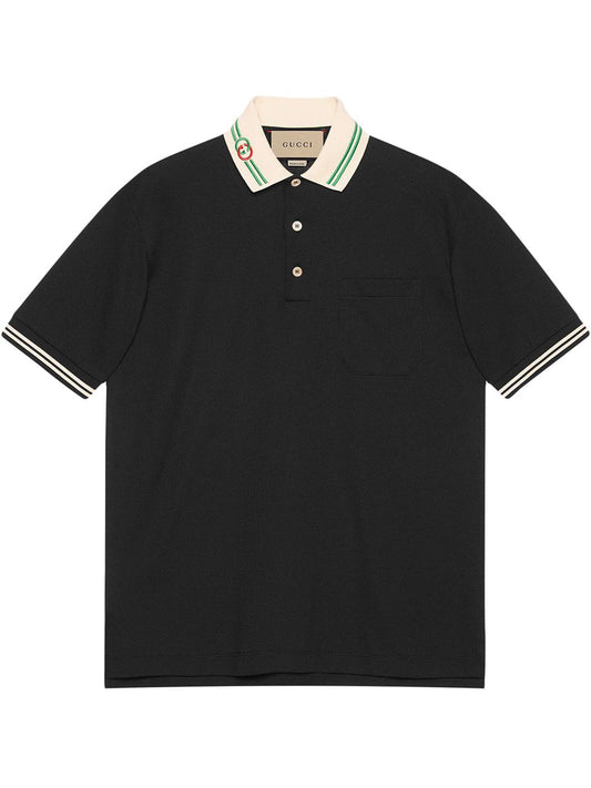 Gucci polo con cuello en G entrelazado