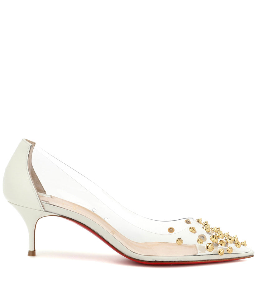 FEMME CHRISTIAN LOUBOUTIN Escarpins Collaclou 55 en PVC et cuir