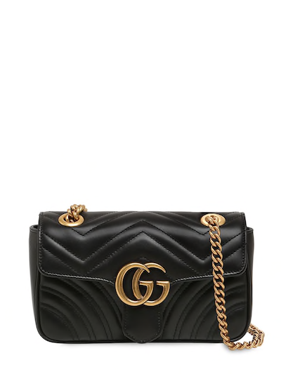 SAC PORTÉ ÉPAULE EN CUIR GUCCI MINI GG MARMONT 2.0 FEMME