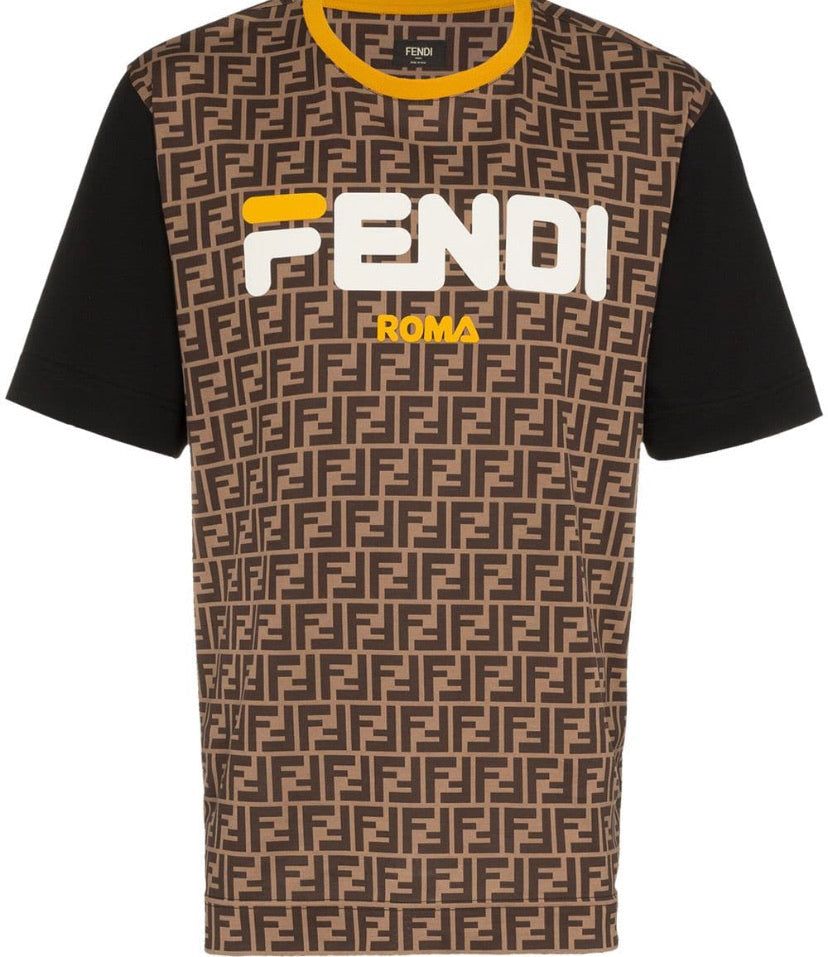 MEN Fendi Mania logo cotton t-shirt