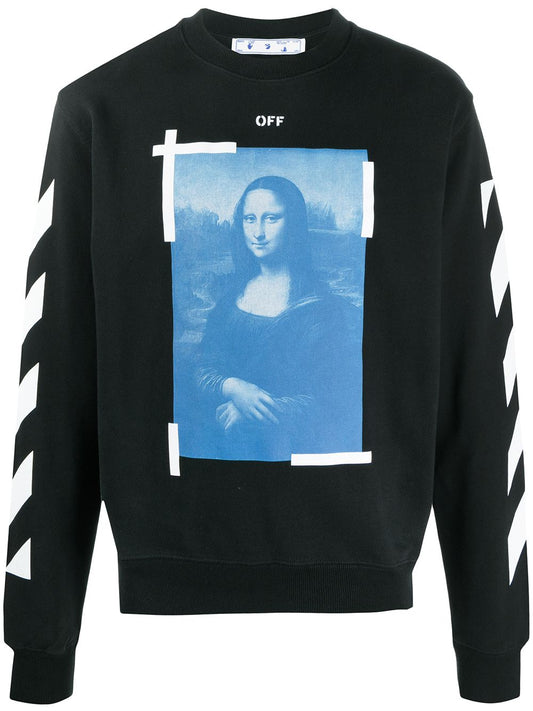 Sweat-shirt blanc cassé à imprimé Mona Arrow Lisa