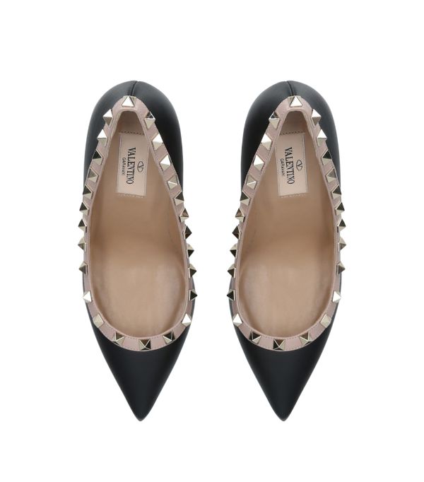 Women Valentino Leather Rockstud Pumps 100