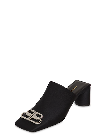 BALENCIAGA MULES EN SPANDEX BB DOUBLE CARRÉ 60 MM