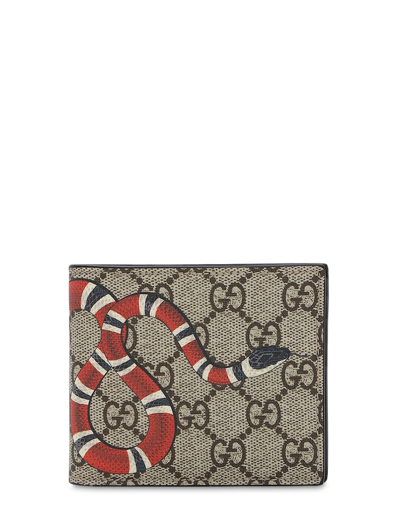 Gucci Grand portefeuille GG Supreme à imprimé Kingsnake