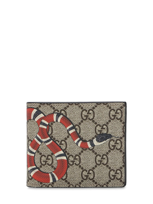 Cartera grande con GG Supreme y estampado Kingsnake de Gucci