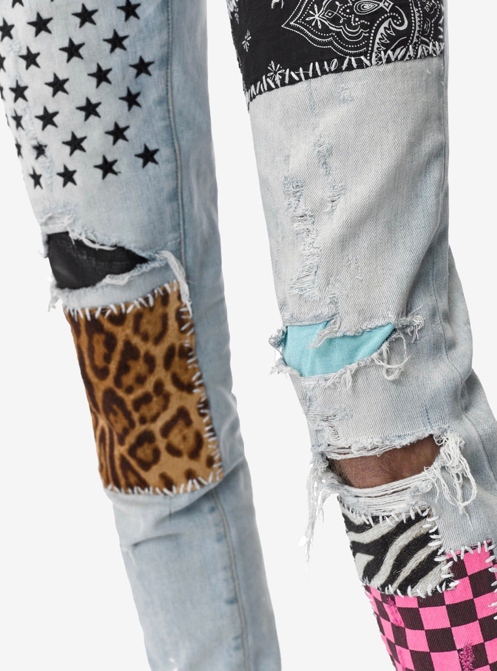 Hombre AMIRI ART PATCH JEAN SUPER LIGHT INDIGO