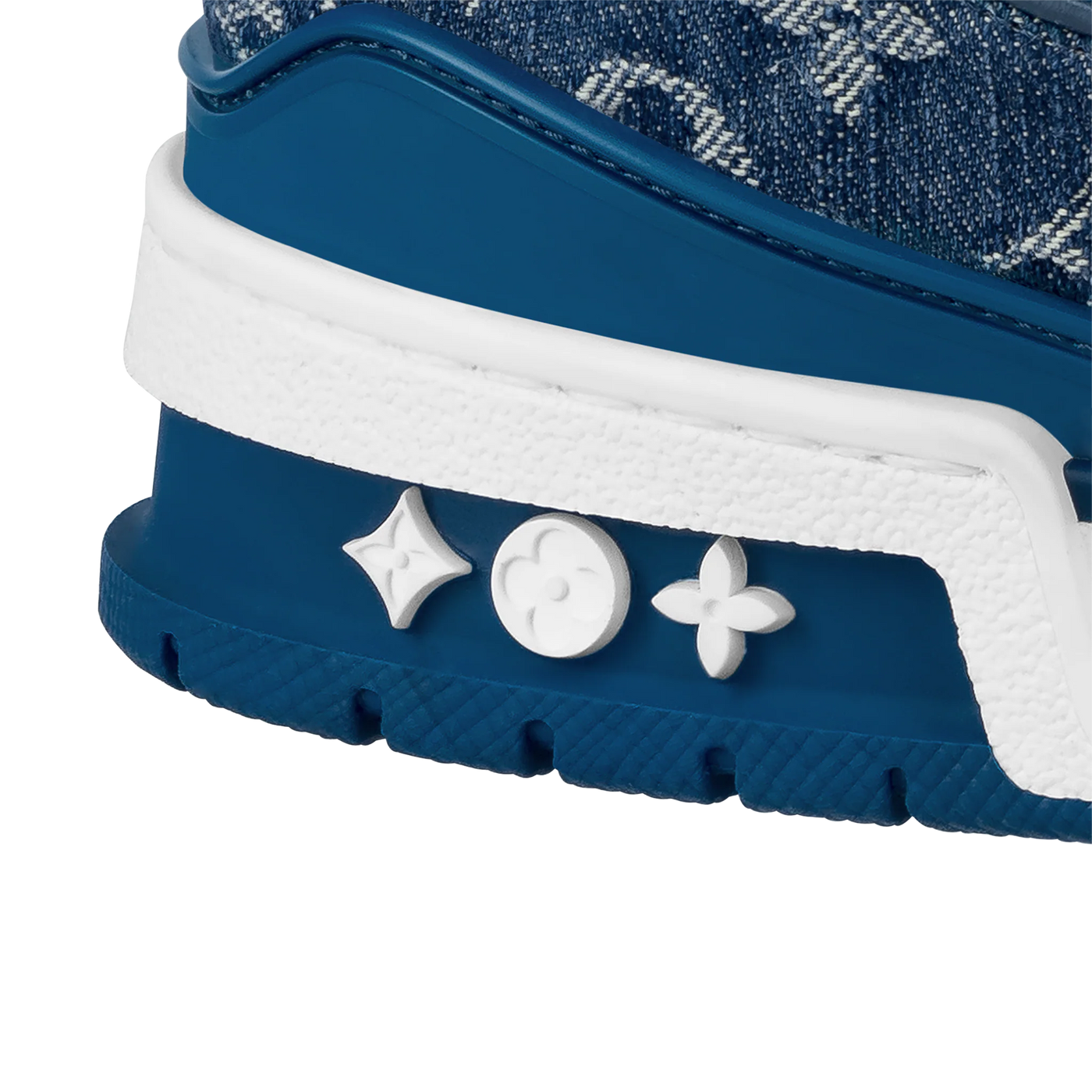 Louis Vuitton LV Trainer Sneaker Monogram Denim White blue