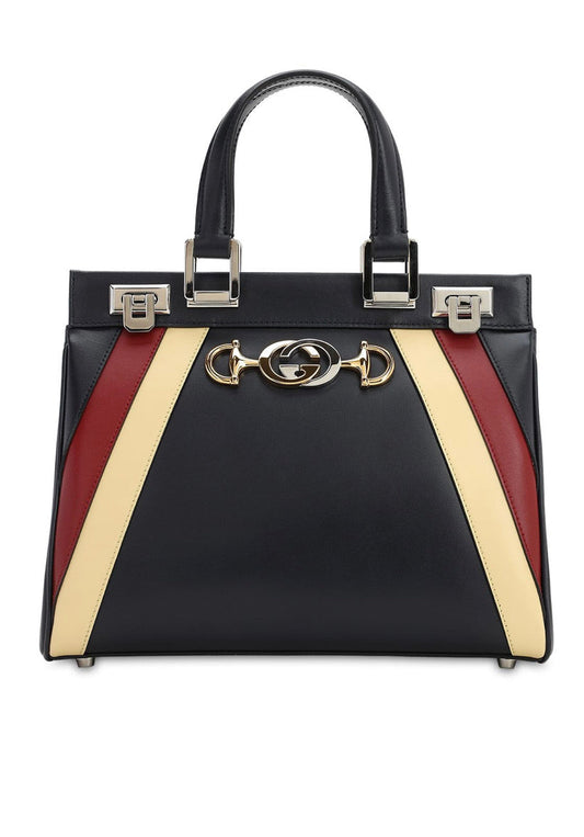 GUCCI ZUMI SPECIAL LEATHER DOUBLE STRIPE BAG