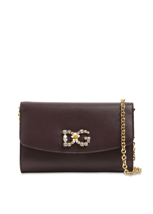 DOLCE & GABBANA DAUPHINE EMBELLISHED LEATHER BAG D&G - UN ATELIER