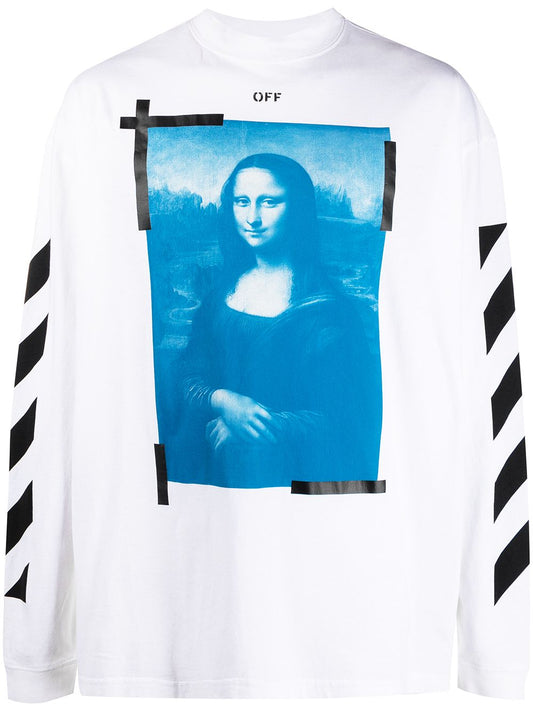 Sweat-shirt blanc cassé à imprimé Mona Arrow Lisa