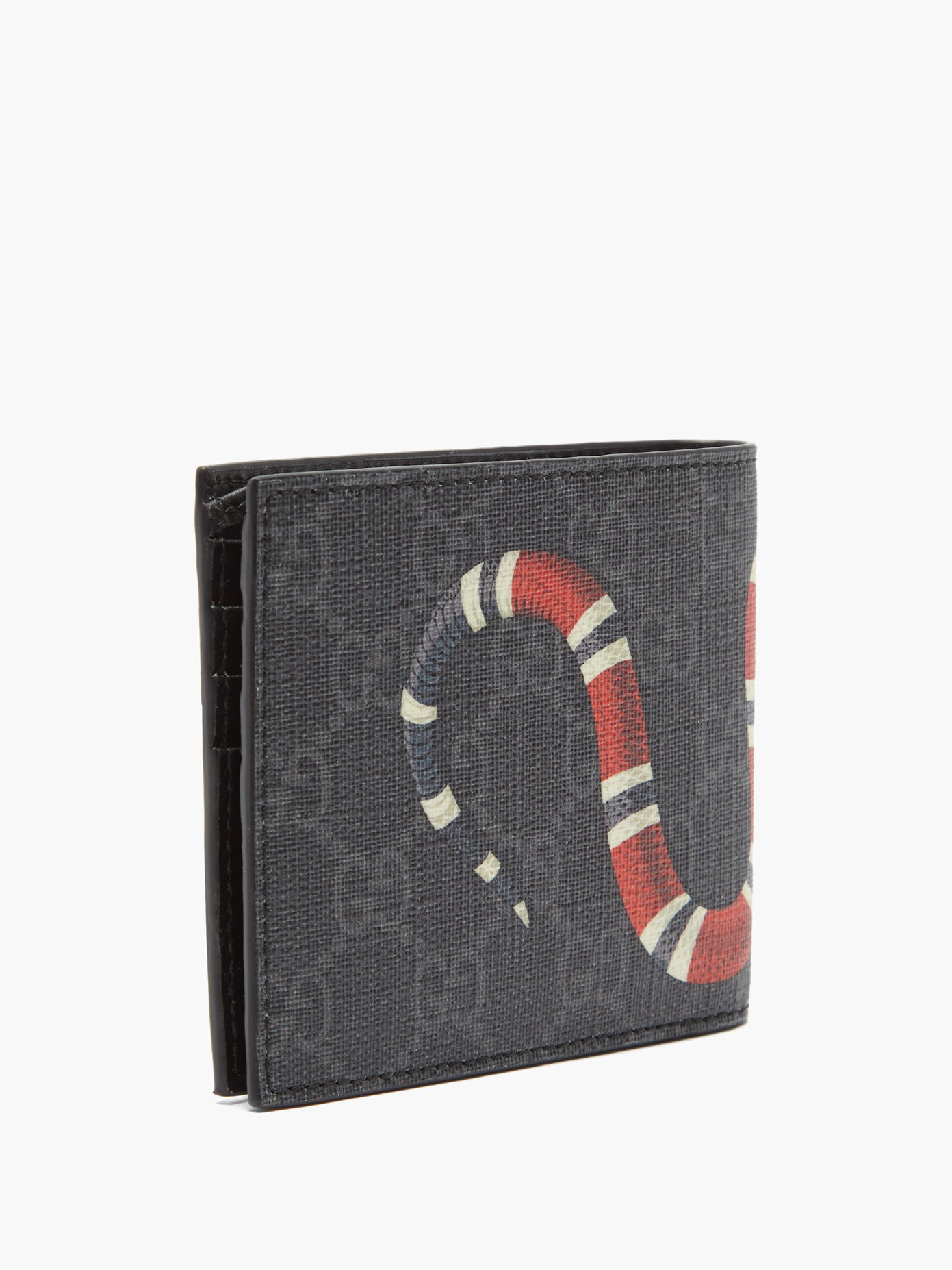 Gucci Large Kingsnake print GG Supreme wallet