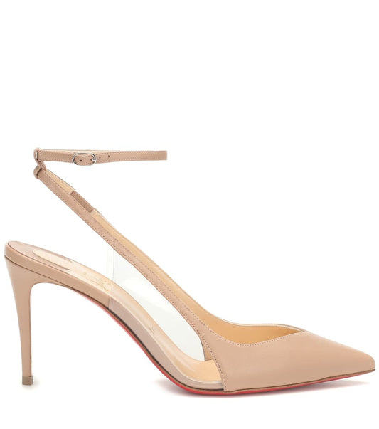 CHRISTIAN LOUBOUTIN 85 leather slingback pumps