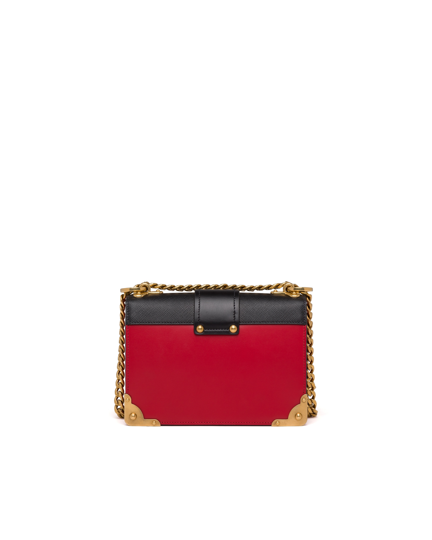 Leather Prada Cahier Shoulder Bag