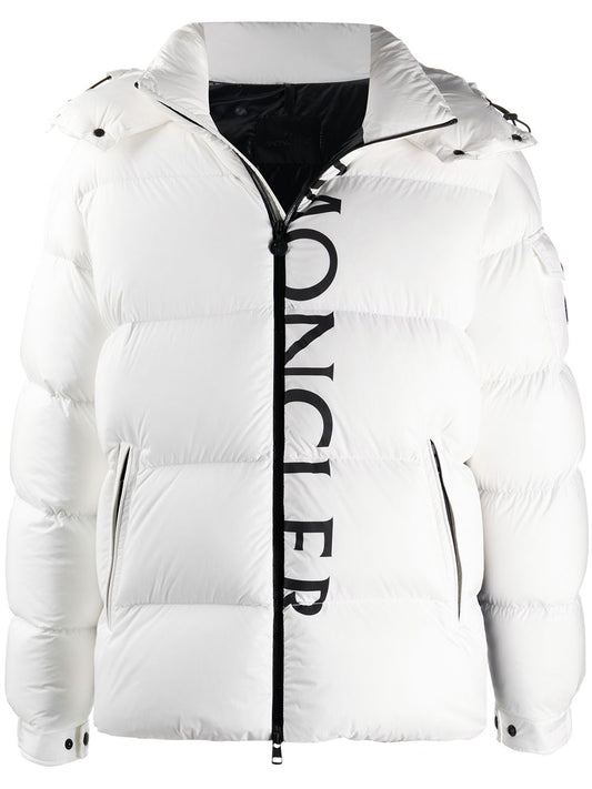 Moncler logo print puffer jacket