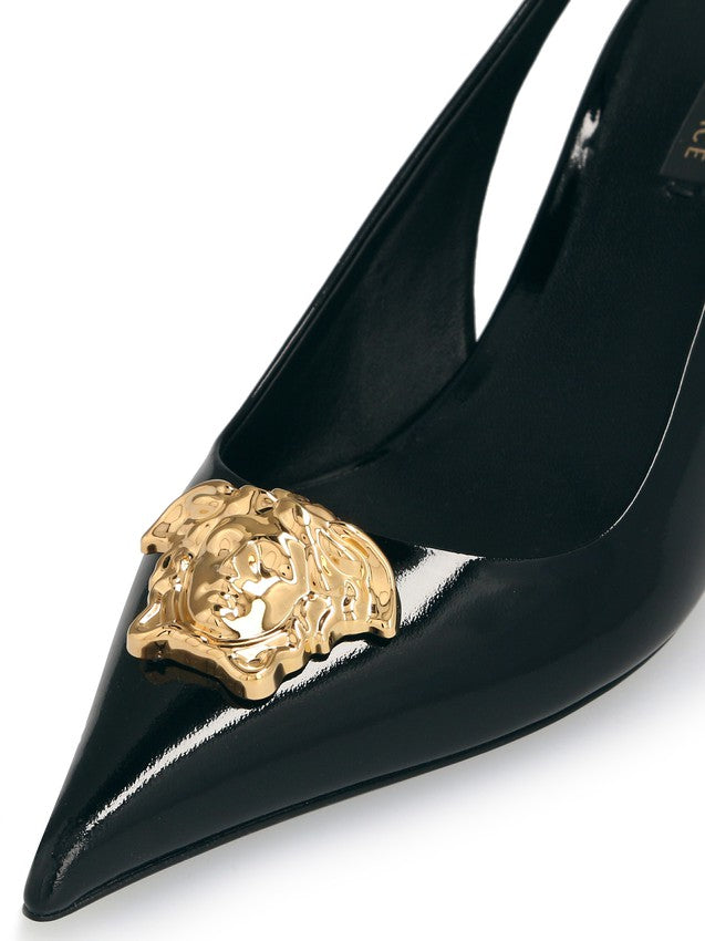 VERSACE Medusa slingback pumps