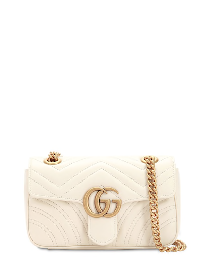 GUCCI MINI GG MARMONT 2.0 LEATHER SHOULDER BAG