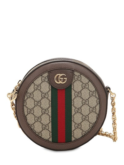 WOMEN GUCCI MINI OPHIDIA GG SUPREME ROUND BAG