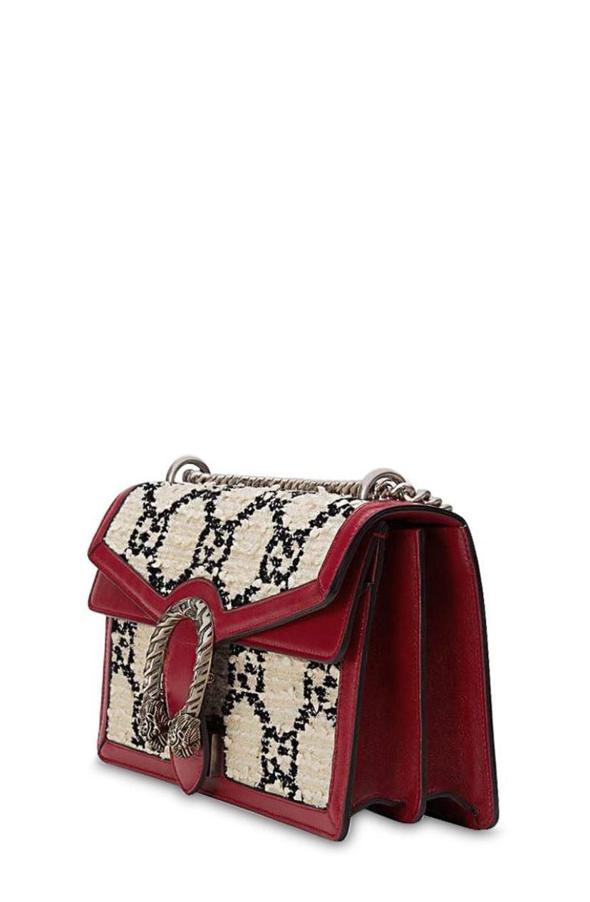 GUCCI BOLSO PEQUEÑO DE TWEED DE MEZCLA DE ALGODÓN CON GG DIONYSUS 