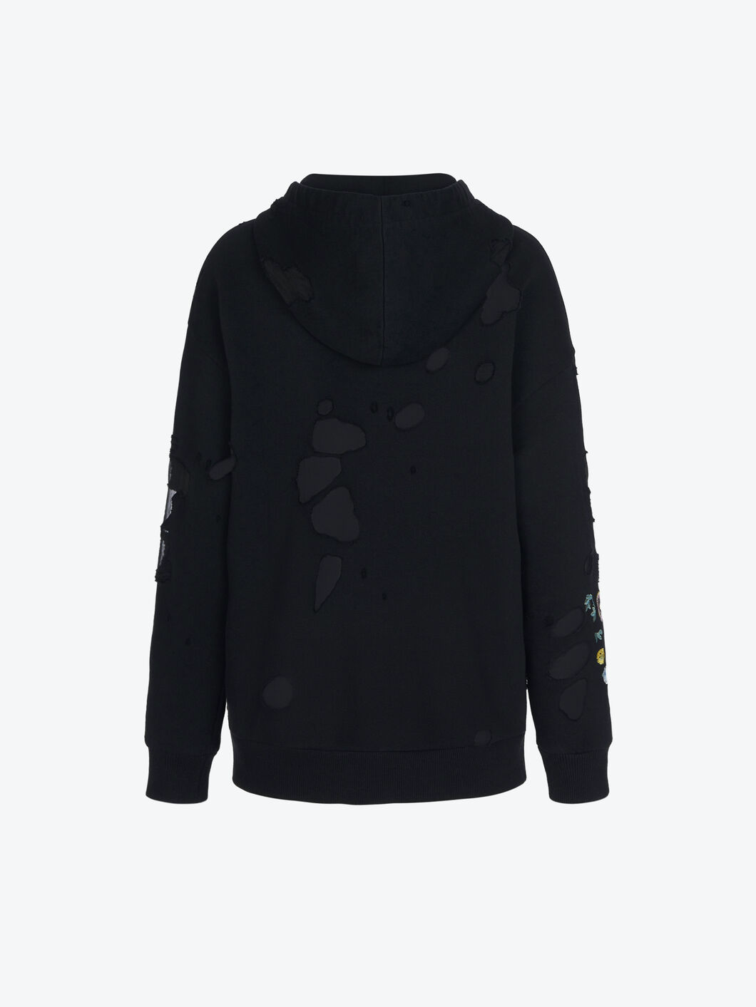 WOMEN GIVENCHY  EMBROIDERED DESTROYED  HOODIE