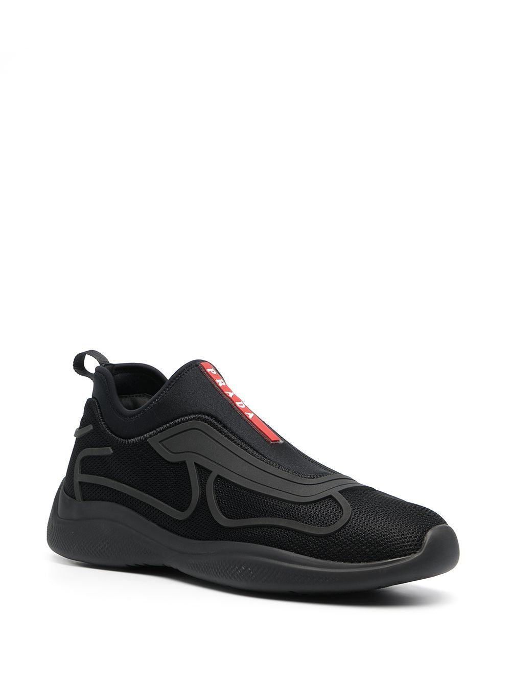 PRADA Zapatillas slip-on con panel de malla