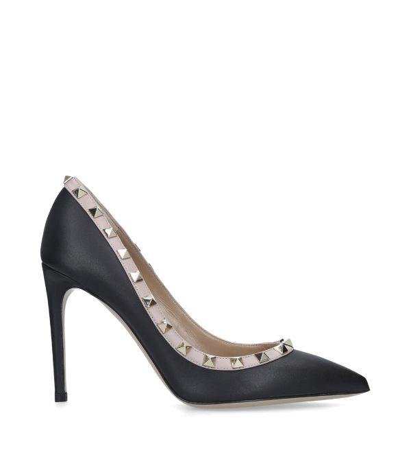 Women Valentino Leather Rockstud Pumps 100