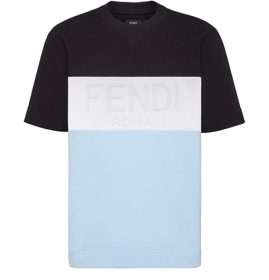 FENDI Camiseta de punto multicolor