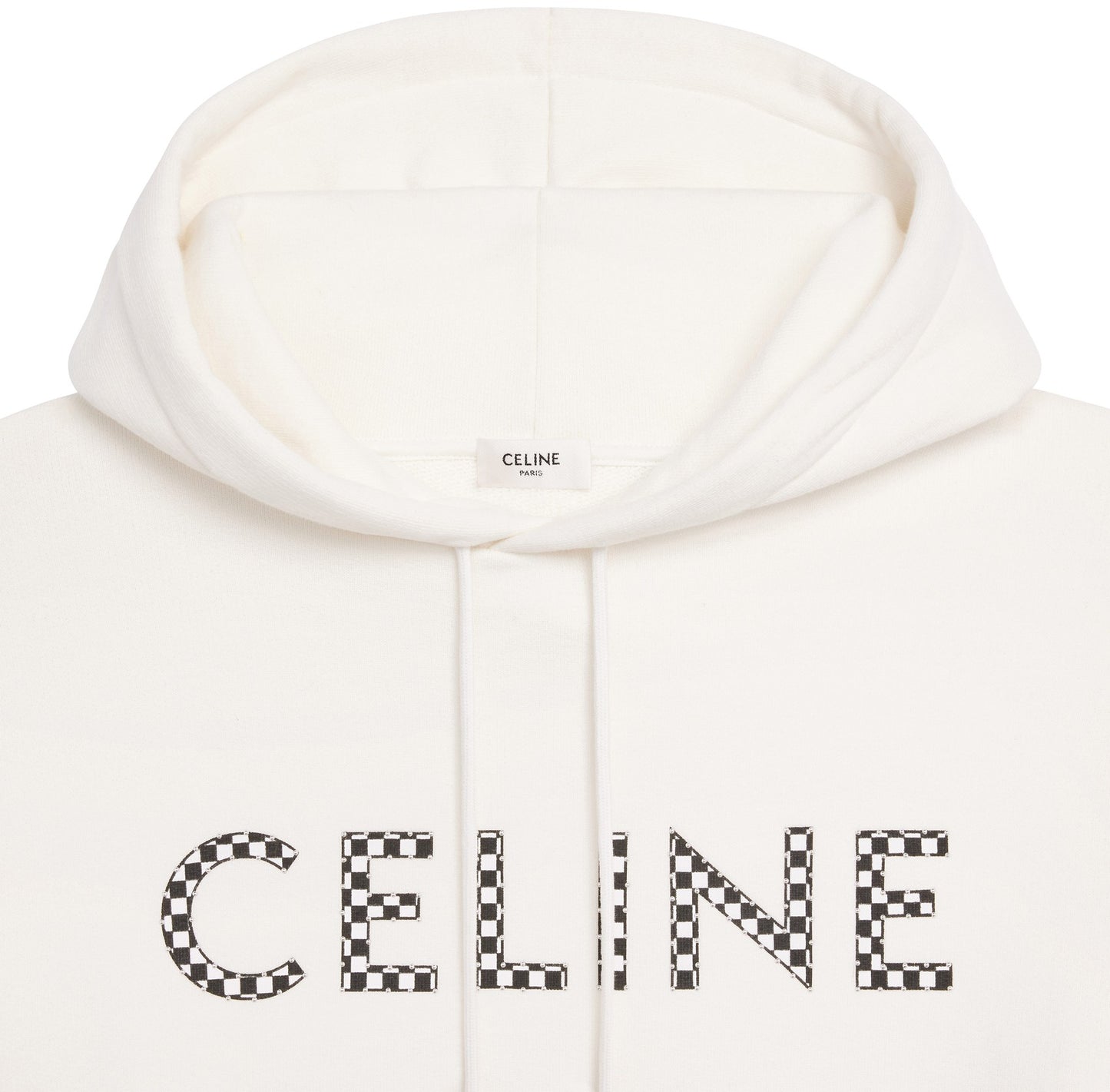 Celine Hoodie Sweat-shirt ample à capuche en molleton de coton