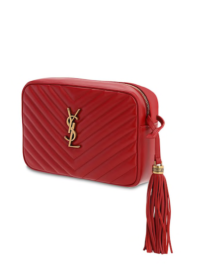 YSL Yves SAINT LAURENT BOLSO CÁMARA LOU DE PIEL CON MONOGRAMA