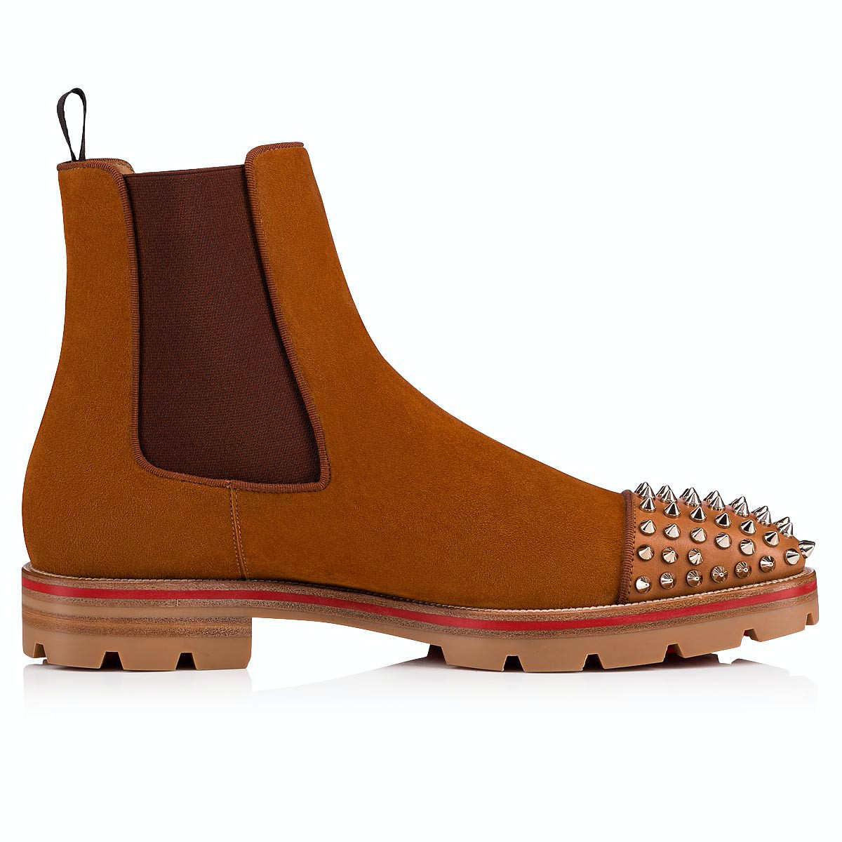 Hommes Louboutin Chelsea Boots Melon Spikes