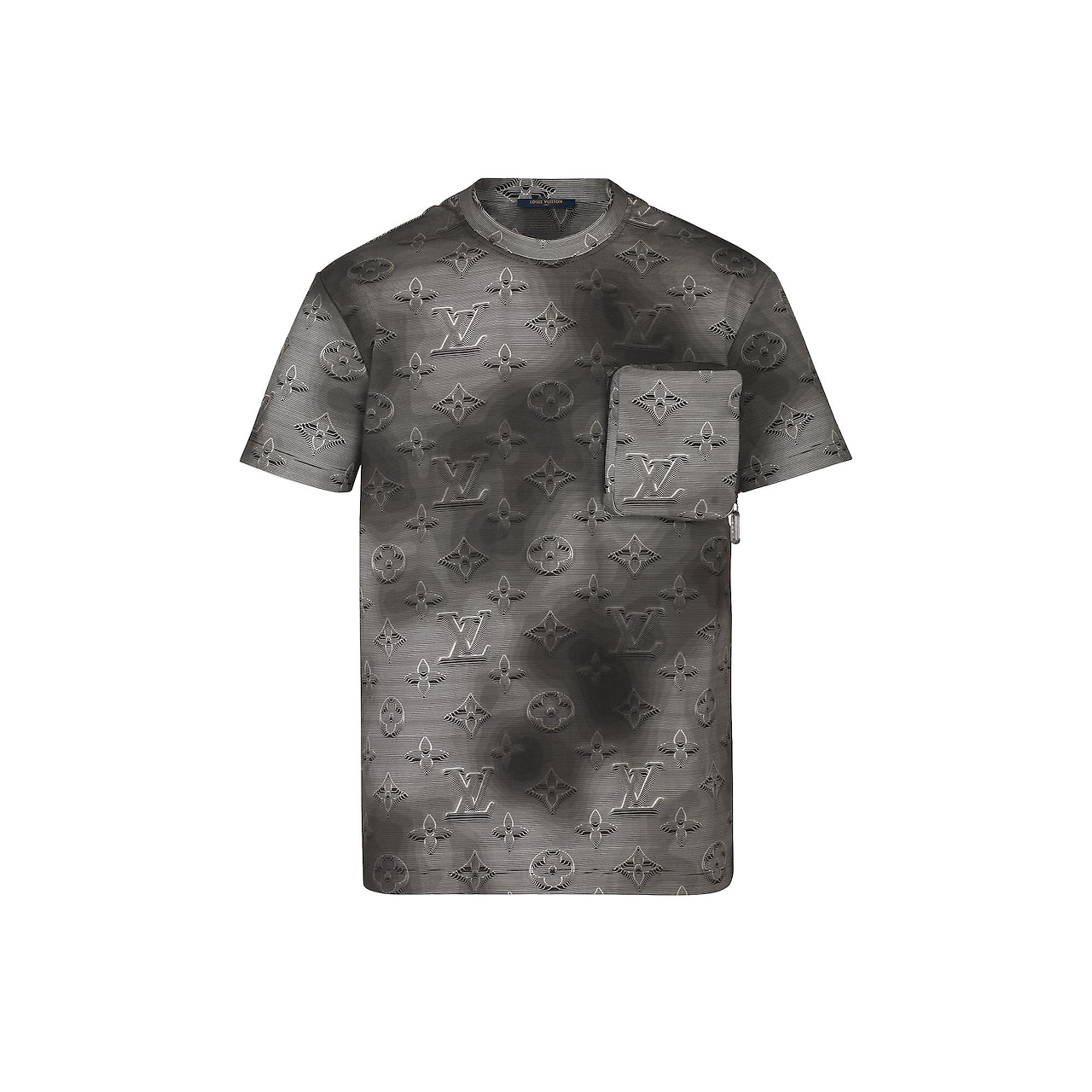 HOMME LOUIS VUITTON MONOGRAMME IMPRIMÉ EFFET 3D T-SHIRT PLIABLE