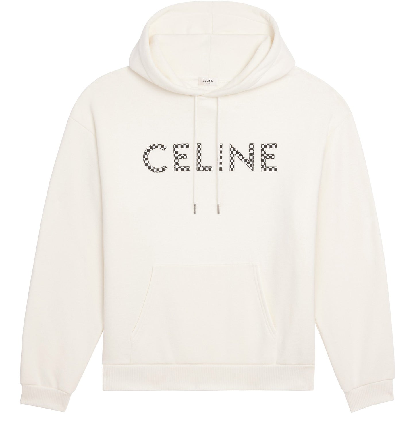 Celine Hoodie Sweat-shirt ample à capuche en molleton de coton