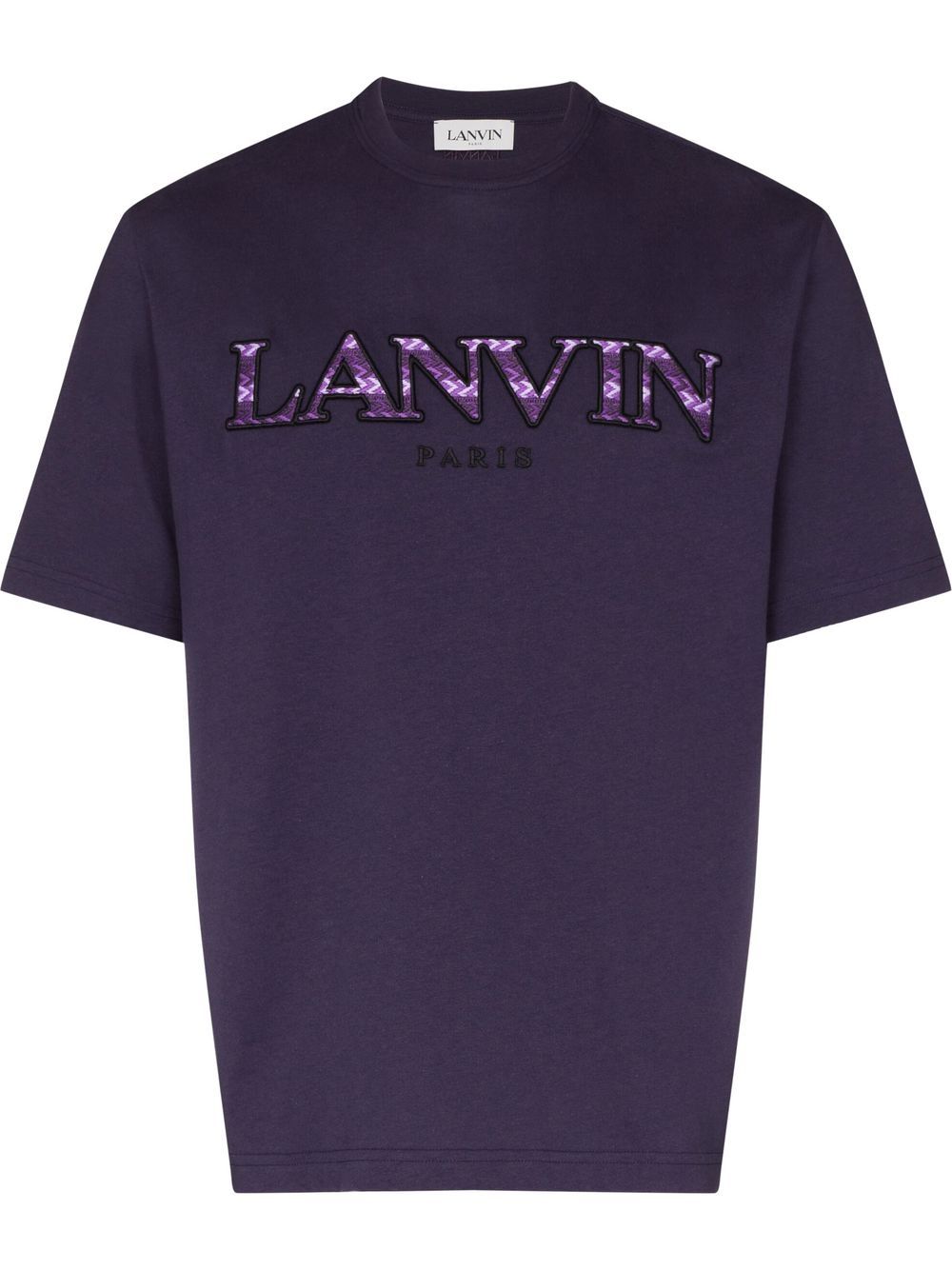 Lanvin camiseta de manga corta con logo bordado