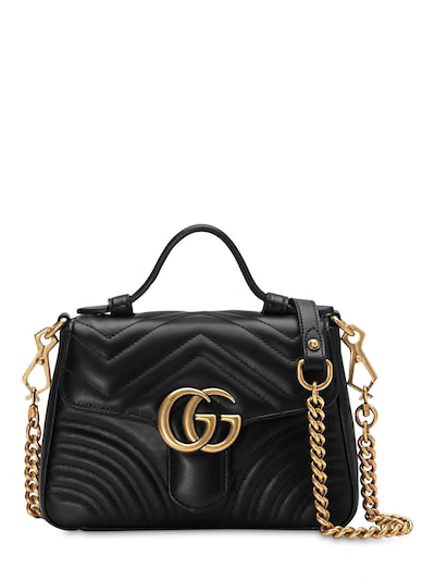 BOLSO GUCCI MINI GG MARMONT DE PIEL CON ASA SUPERIOR