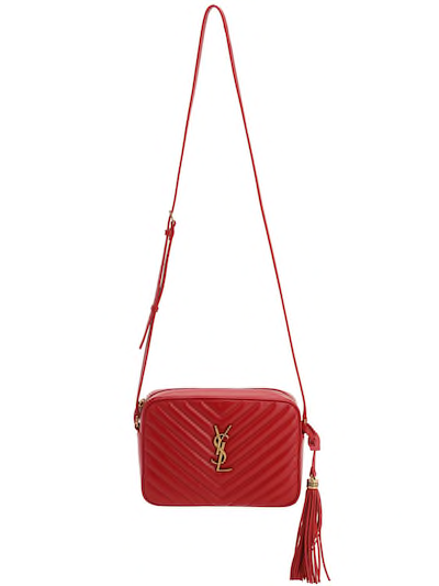 YSL Yves SAINT LAURENT BOLSO CÁMARA LOU DE PIEL CON MONOGRAMA