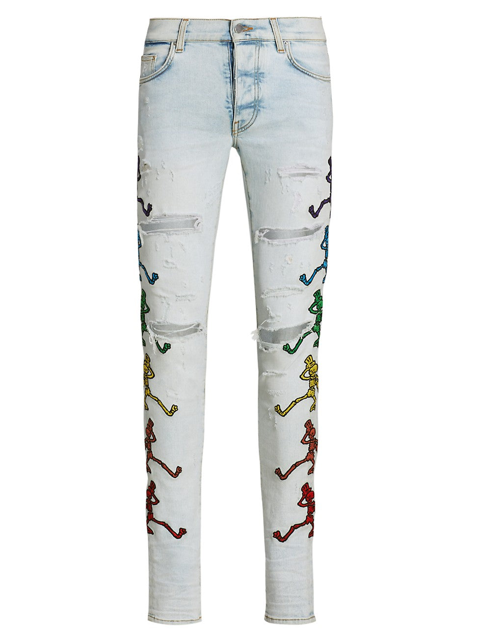 JEANS SKINNY con esqueleto bailando de AMIRI Grateful Dead