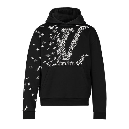 SUDADERA CON CAPUCHA Y ESTAMPADO AVIONES LOUIS VUITTON HOMBRE