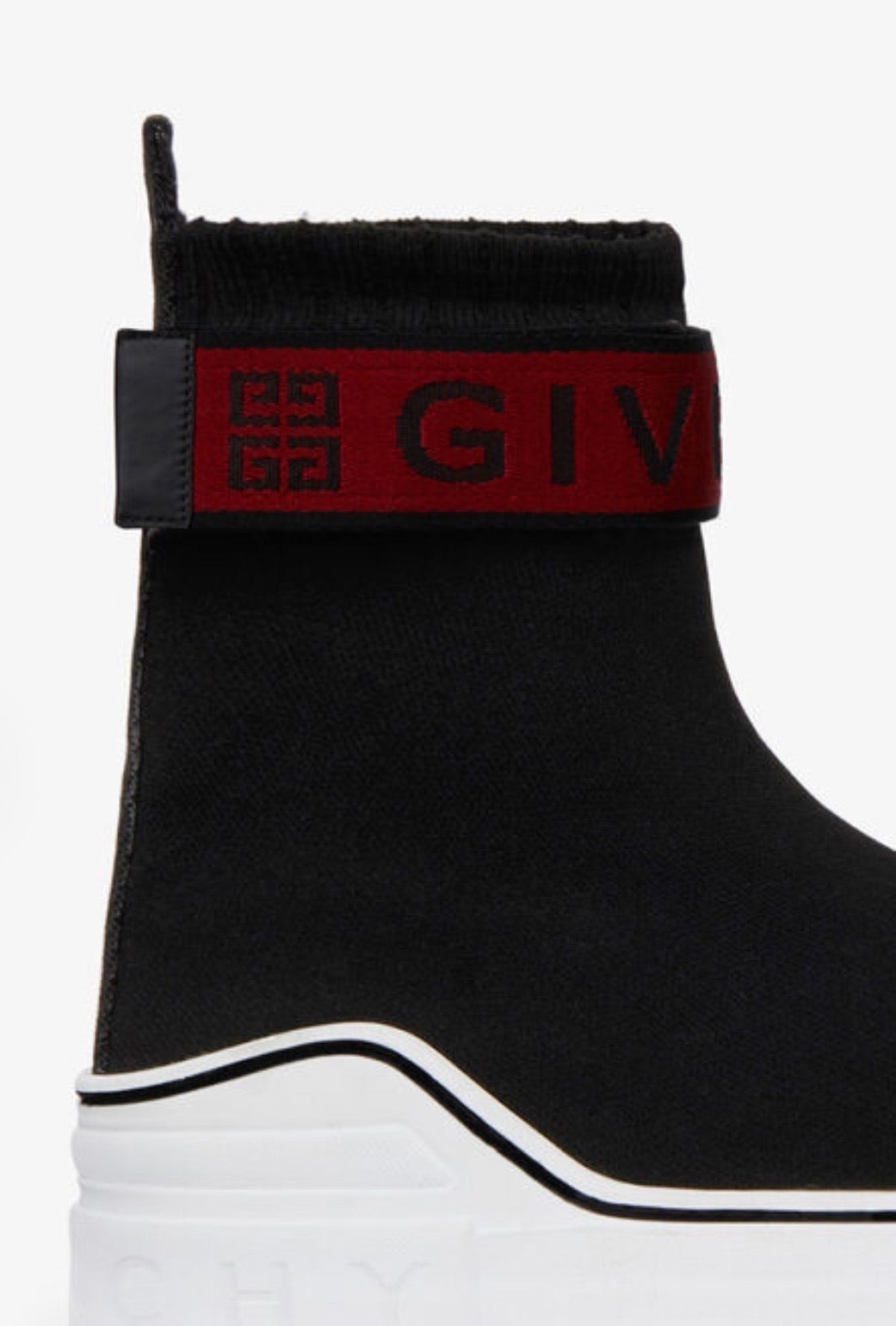 MEN GIVENCHY 4G WEBBING KNITTED MID SNEAKERS