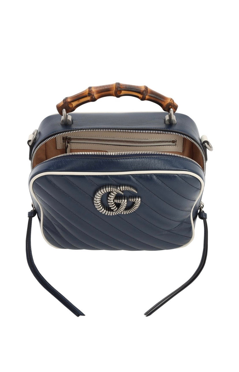 BOLSO DE HOMBRO GUCCI GG MARMONT DE BAMBÚ 