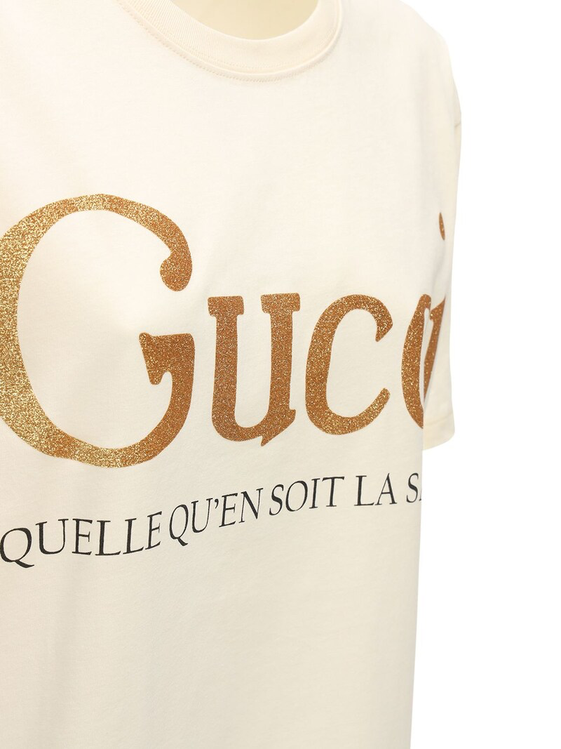 T-shirt à imprimé pailleté Gucci Femme