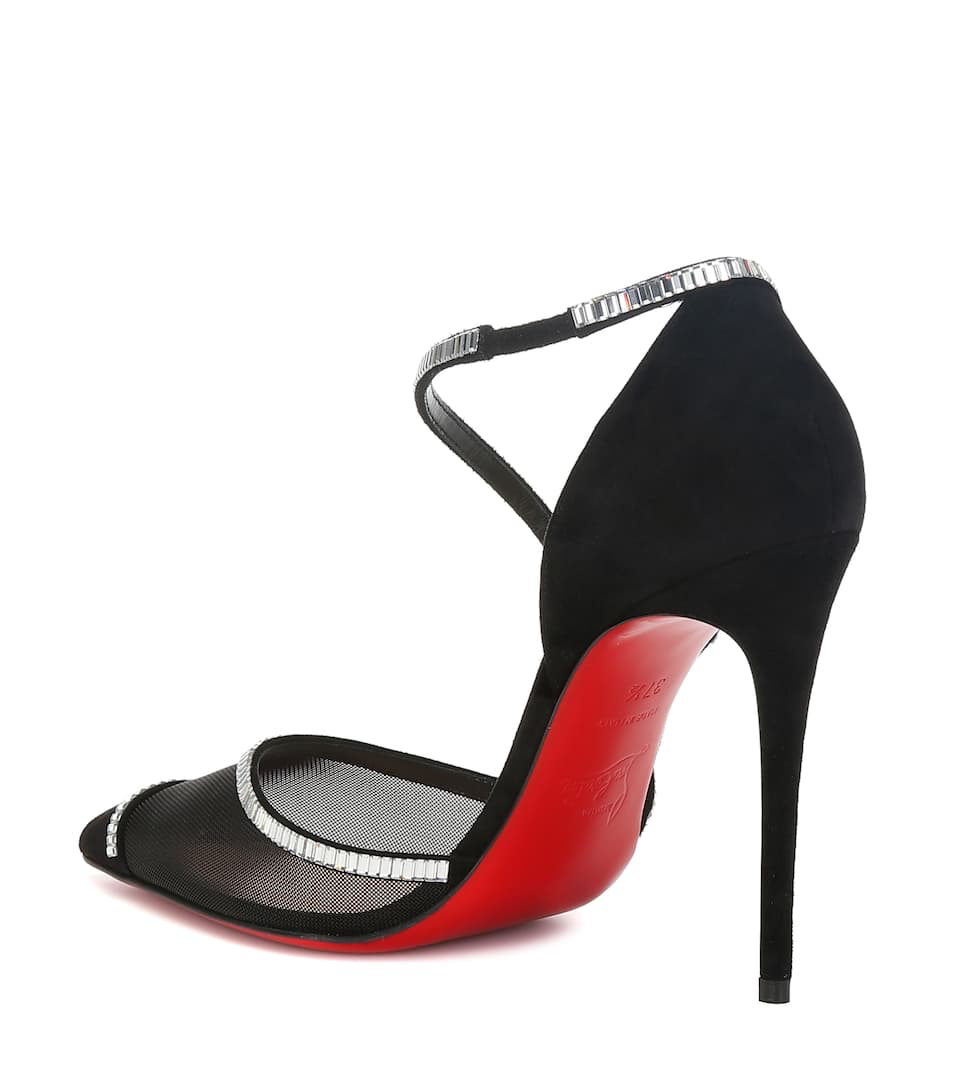 WOMEN CHRISTIAN LOUBOUTIN 100 embellished suede pumps