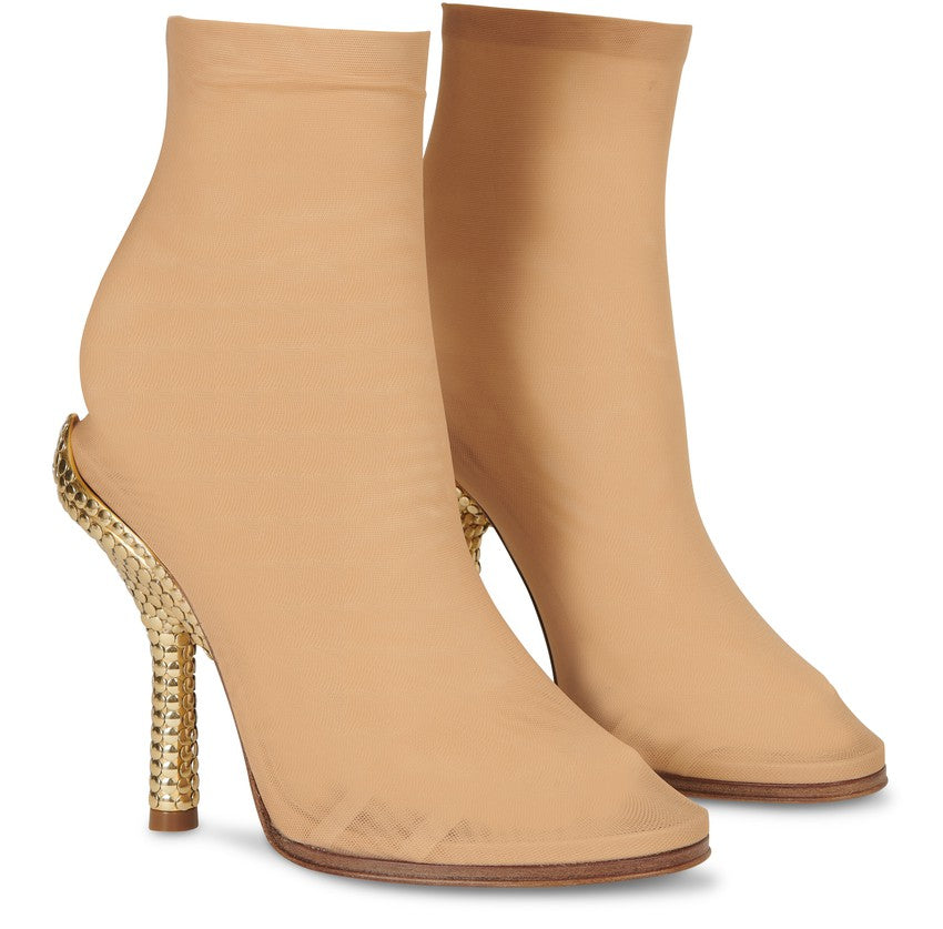 BURBERRY Paillette-embellished Heel Sock Boots