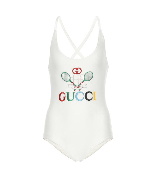 Women GUCCI Embroidered one-piece swimsuit