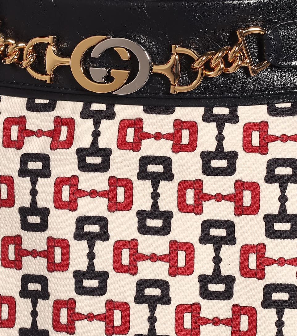 Mujer GUCCI Minifalda estampada de algodón de talle alto