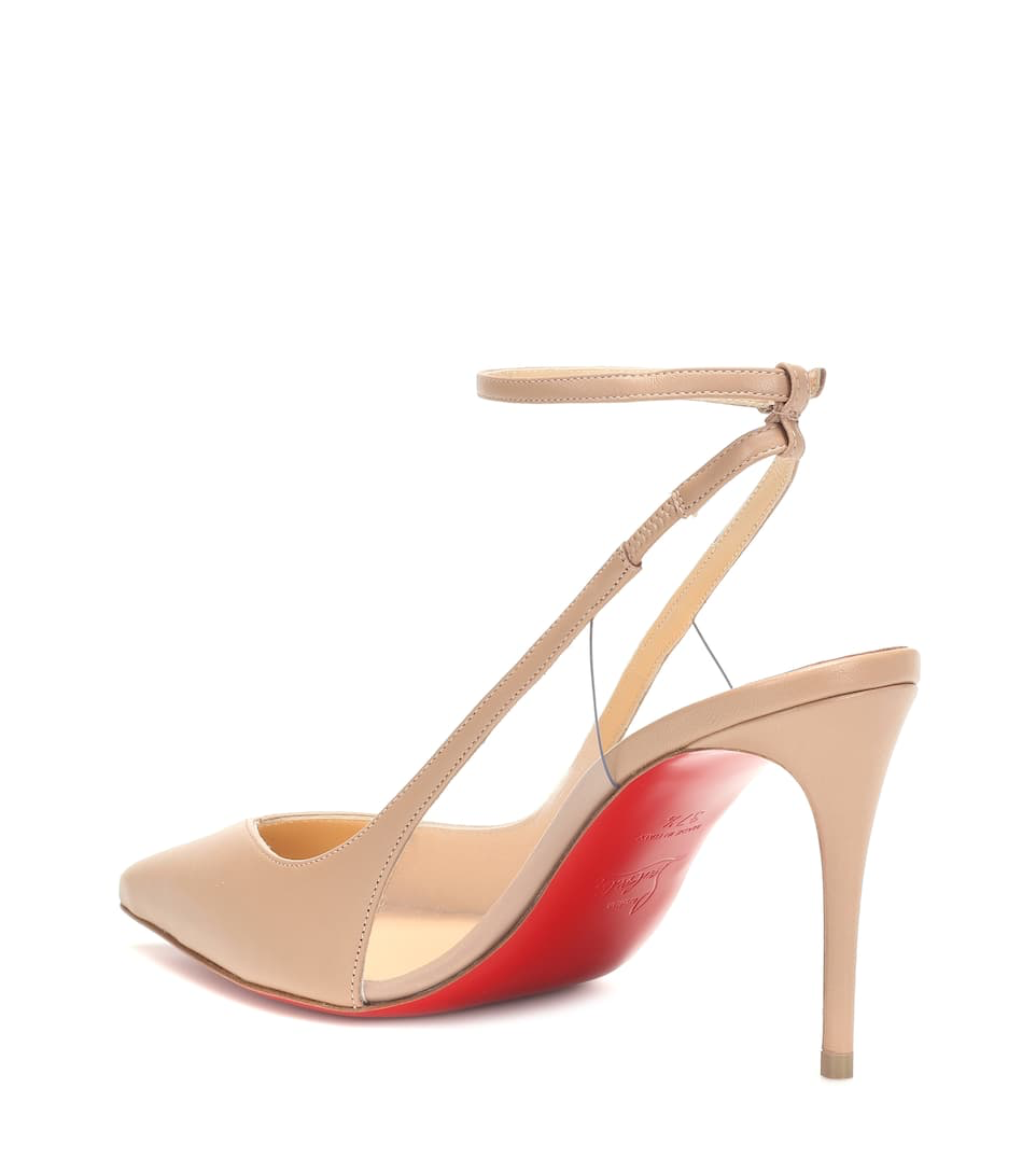 CHRISTIAN LOUBOUTIN 85 leather slingback pumps