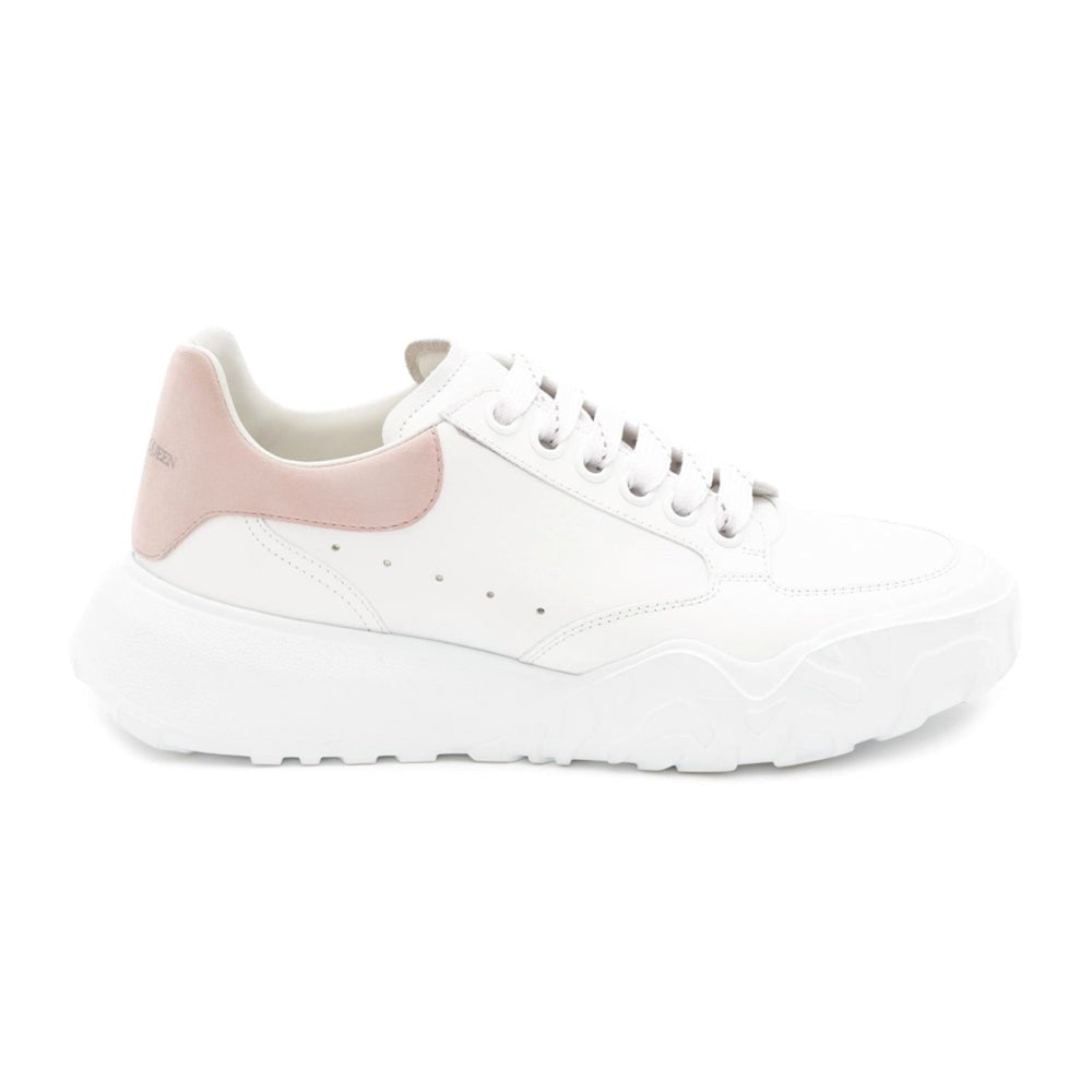 Alexander McQueen Zapatillas de deporte Court de cuero Pachulí blanco