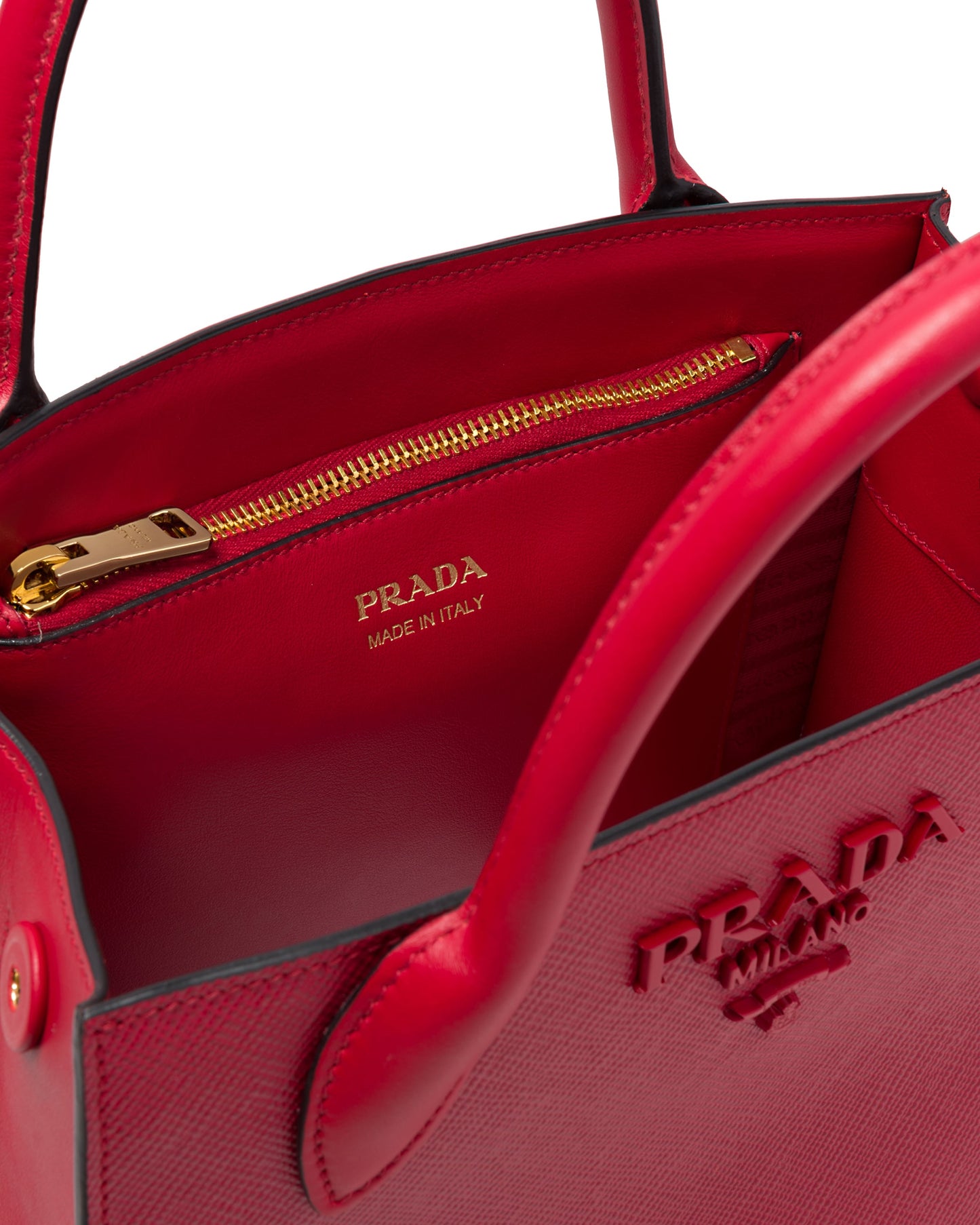 Prada Petit sac monochrome Prada en cuir saffiano