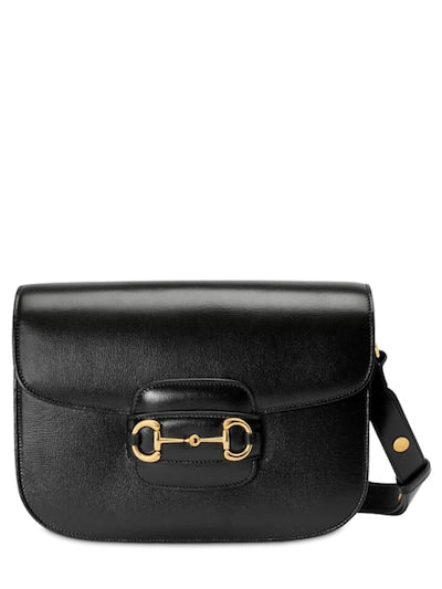 GUCCI 1955 HORSEBIT AZALEA LEATHER Shoulder Bag