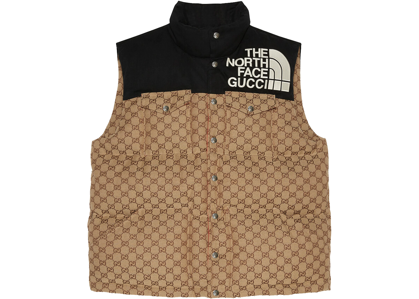 Chaleco acolchado con GG de Gucci x The North Face